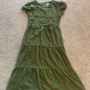 🍃Camo Green Girls Maxi Dress